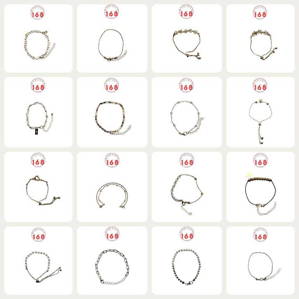 (GL055-075) สร้อยข้อมือโซ่มุกไทเทเนียม/สร้อยข้อมือเชือกสีดํา/สร้อยข้อมือเชือกดิบ