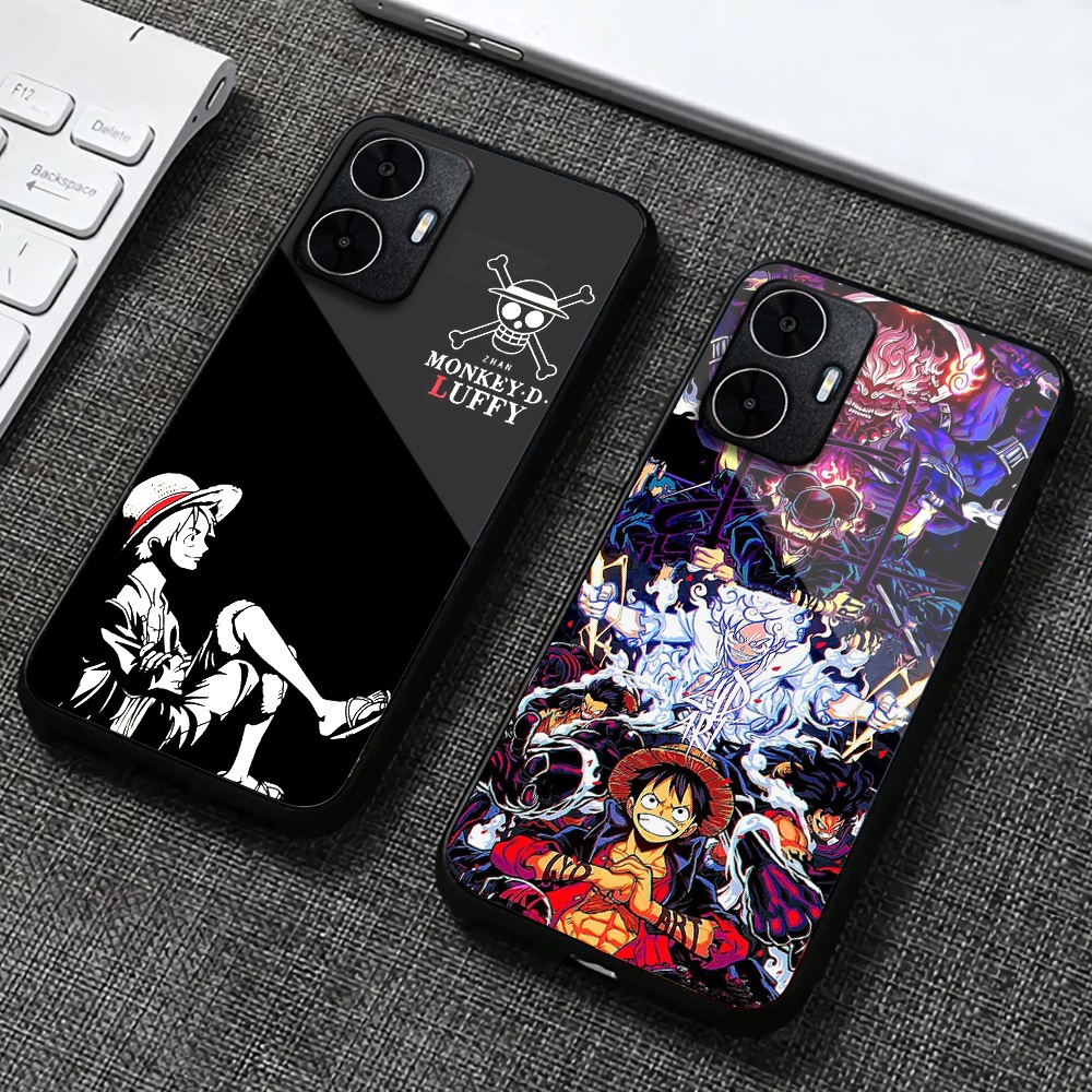ล่าสุด Glass Softcase สําหรับ Realme C67 C53 C33 13 4G 10 PRO 12 5G กรณี Realme Aesthetic [OPM16]
