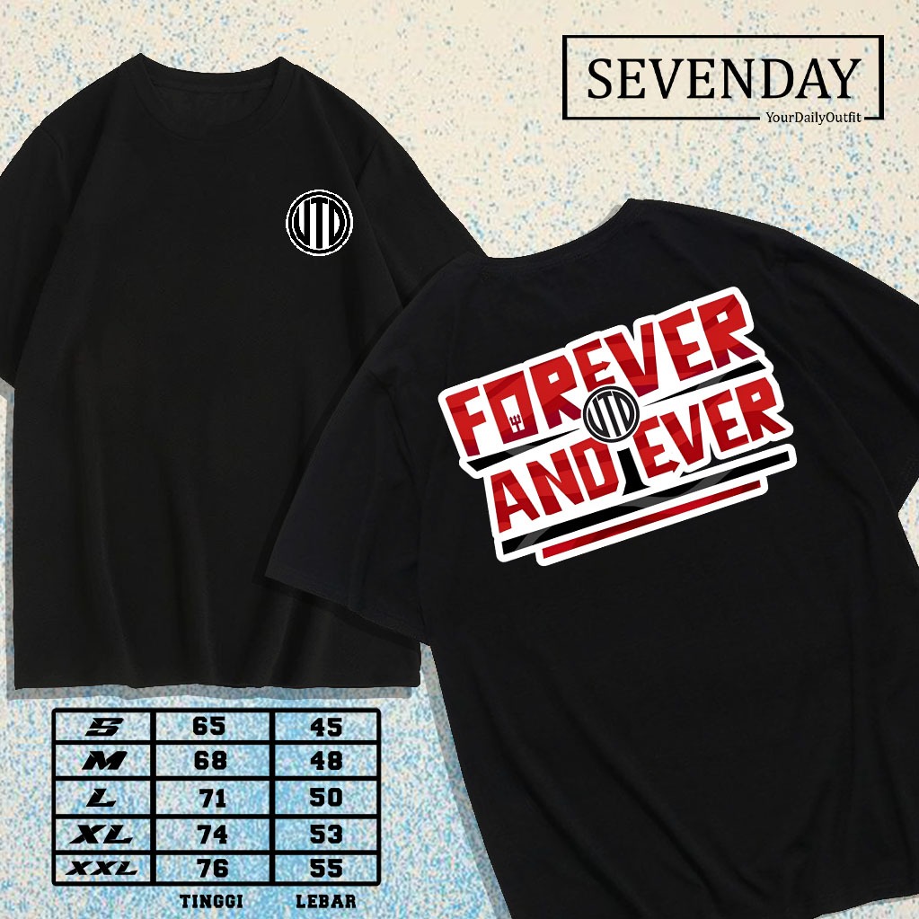 เสื้อยืด FOREVER AND EVER - เสื้อยืด MANCHESTER UNITED - เสื้อยืด MAN UNITED SUITABLE สําหรับผู้ชายแ