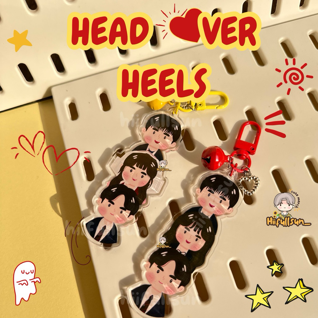 GANTUNGAN KEYCHAIN HEAD OVER HEELS KDRAMA FANMERCH CHOO YOUNG CHO YIHYUN CHA KANGYOON KEYCHAIN KDRAM