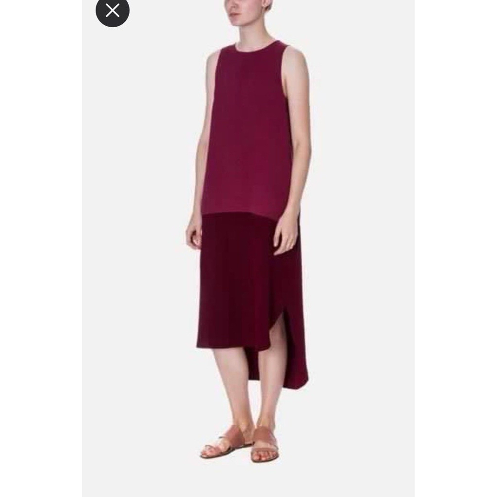 [PRELOVED ต้นฉบับ 100%] BTV Beyond The Vines Dress Maroon
