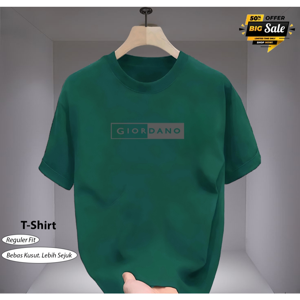 Catton 24s เสื้อยืดผู้ชายและผู้หญิง / Giordano BL Logo Silver T-shirts / เสื้อยืด Unisex Distro - รูปที่ 4