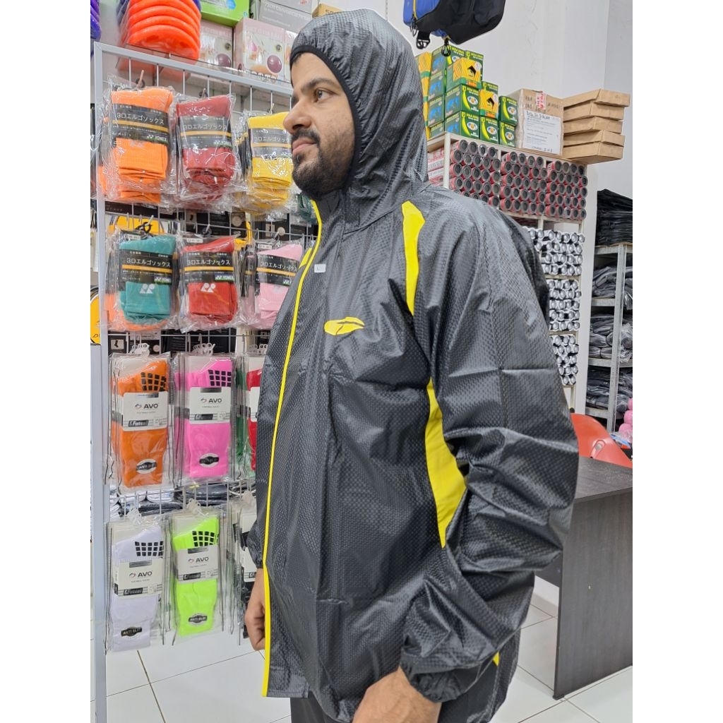 SAUNA RUNNING CLOTHES / RUNNING CLOTHES WITH HAT AND ZIPPER / SPORTS