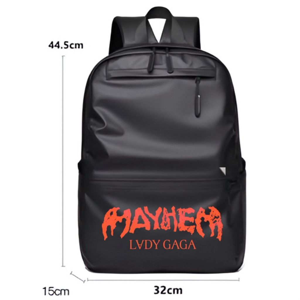 Auxso Clothing กระเป๋าเป้ผู้ชาย Mayhem Lady Gaga กระเป๋าเป้นักเรียนกันน้ํา