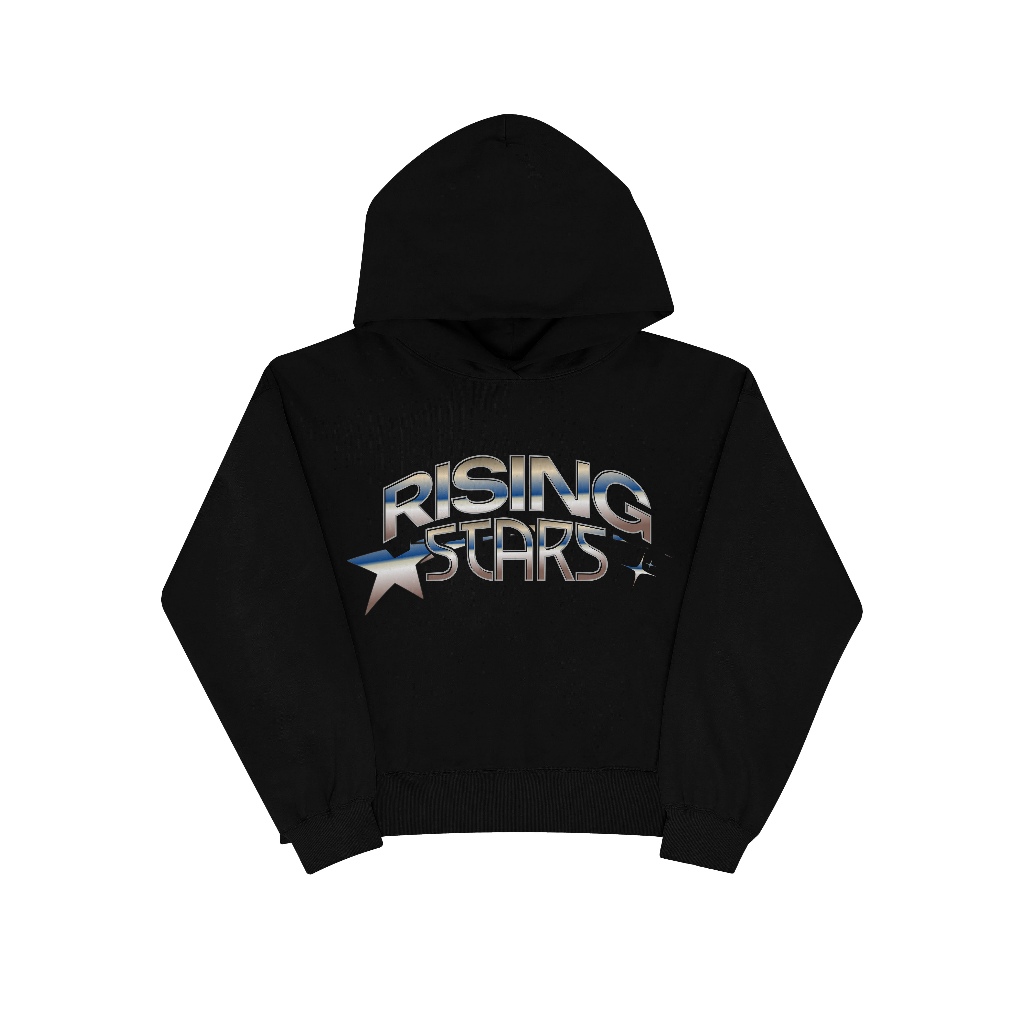 PerryFoye - Oversize Rising Stars Black Boxy Hoodie / Boxy Hoodie / Oversize / Oversize Boxy Hoodie