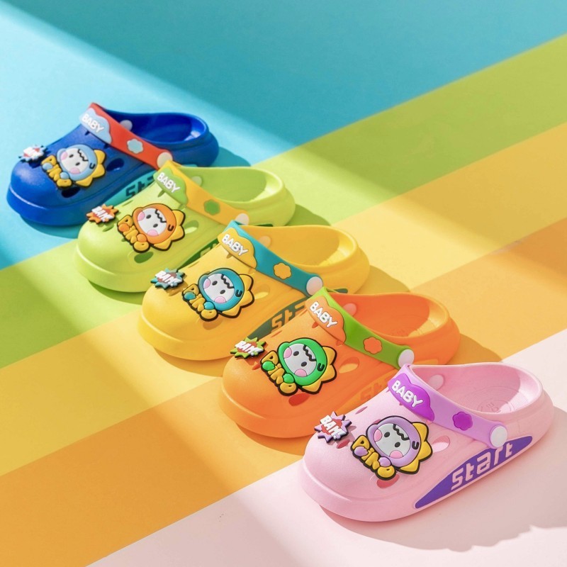 11.11 PUNCAK RUMAH168 SA069 รองเท้าแตะตัวละคร dino น่ารักล่าสุดสําหรับเด็กชายและเด็กหญิง