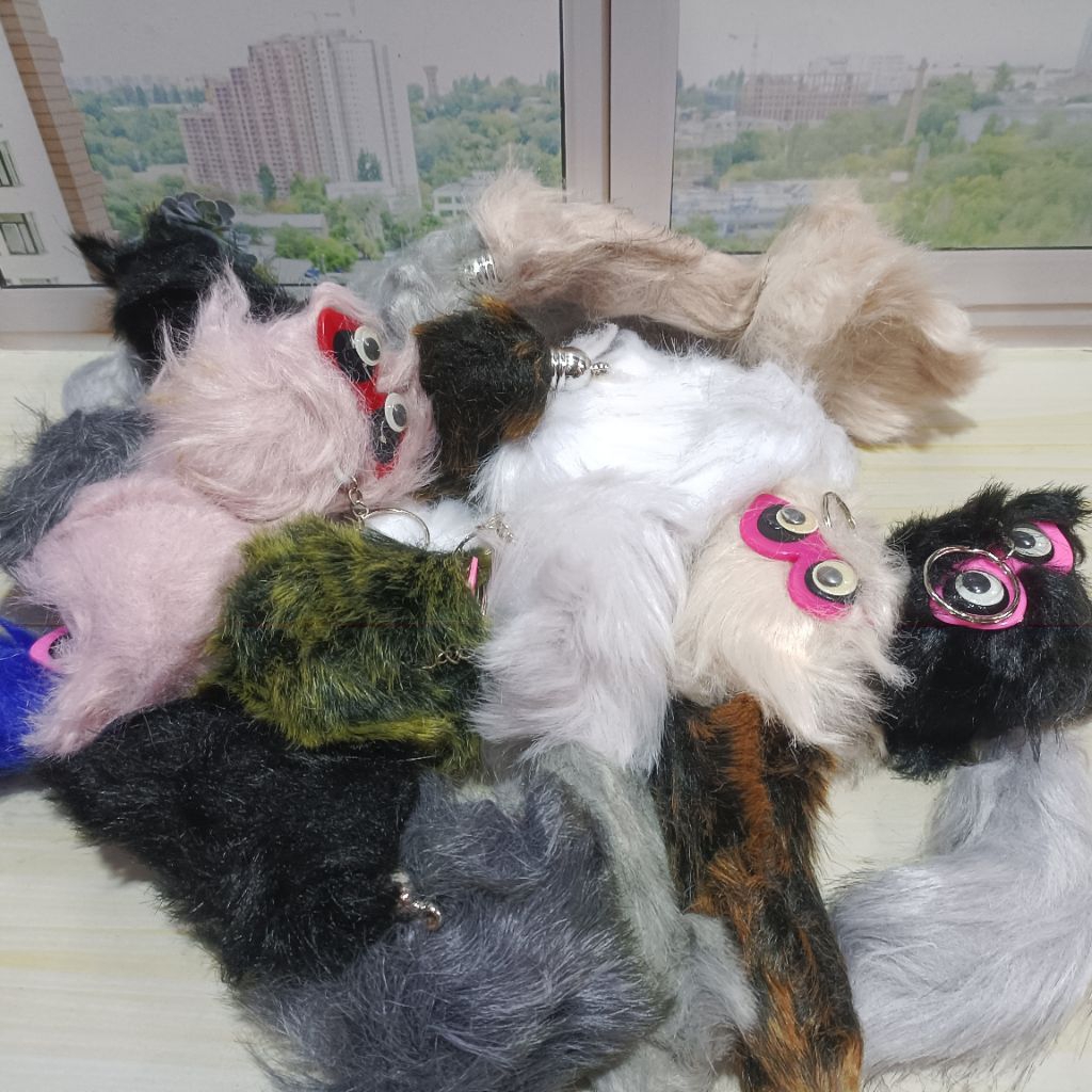 MATA GUNDAN WHOLESALE!!! KUYANG EYELASH POMPOM KEYCHAIN CONTAINS 12 ชิ้น