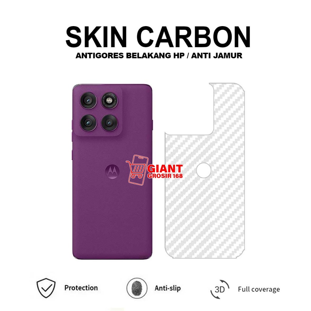 MOTO EDGE 60 PRO MOTO EDGE 60 FUSION MOTO G45 5G SKIN CARBON 3D ANTI-SCRATCH BACK SKIN CARBON MOTO E