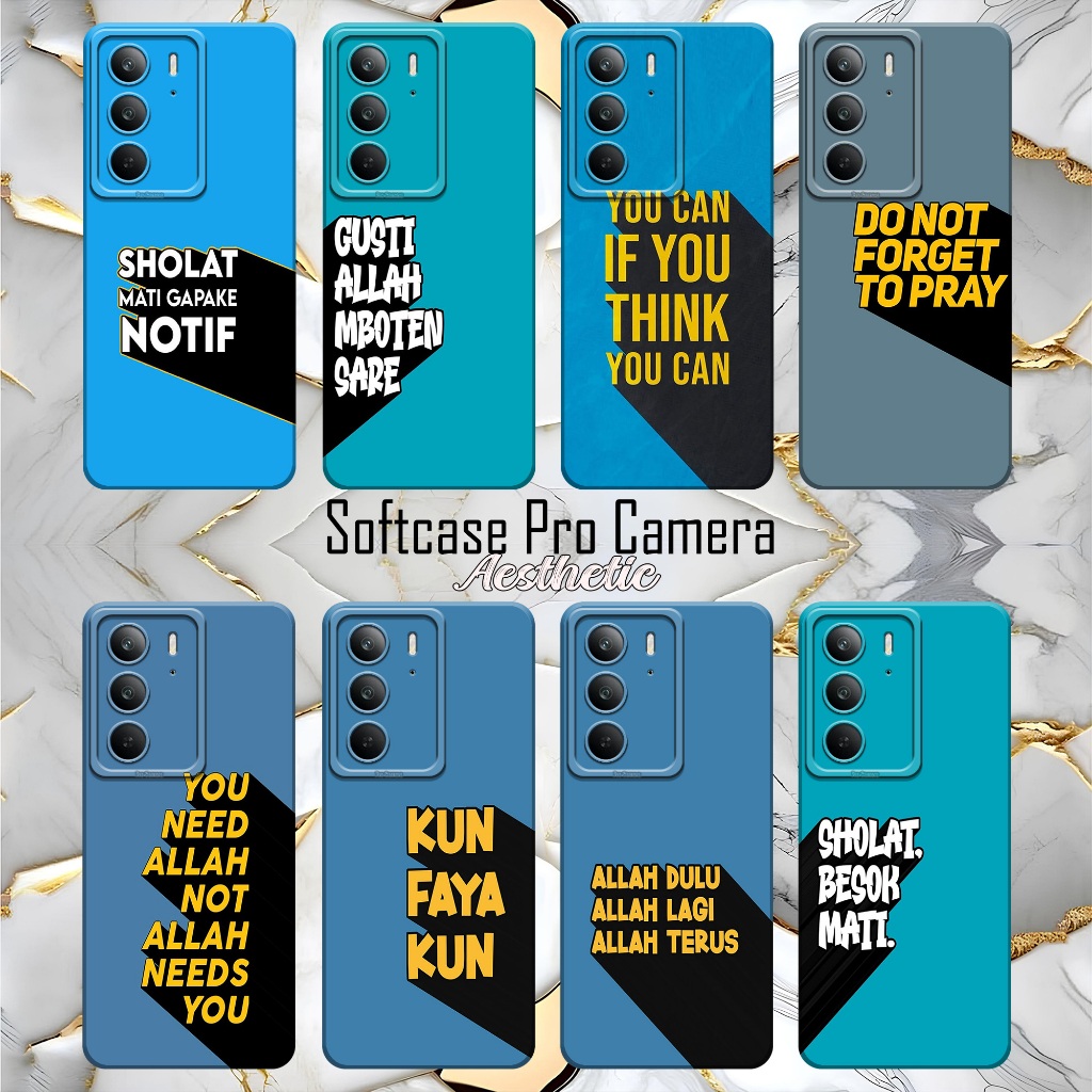 Aesthetic Softcase Pro กล้องสําหรับ REALME 14 2025/C67/12 5G/13 5G/11 4G NFC/C30/C30S/C33/C75 4G/C75