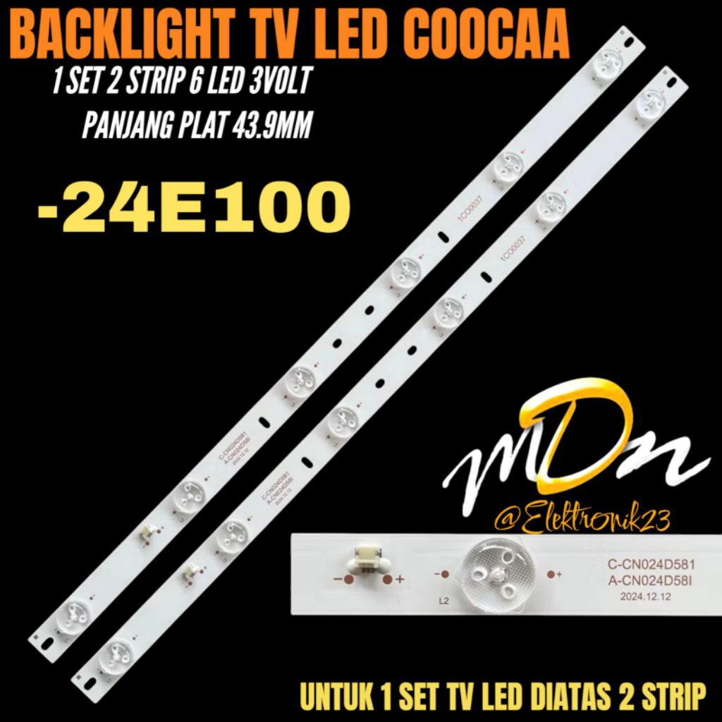 COOCAA 24 นิ้ว LED TV BACKLIGHT 24E100 24 นิ้ว LED TV BACKLIGHT