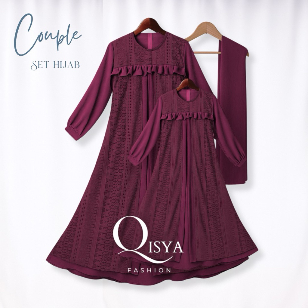 VO - ชุด KIDS & MOM GAMIS HIJAB PASHMINA QISYA DRESS