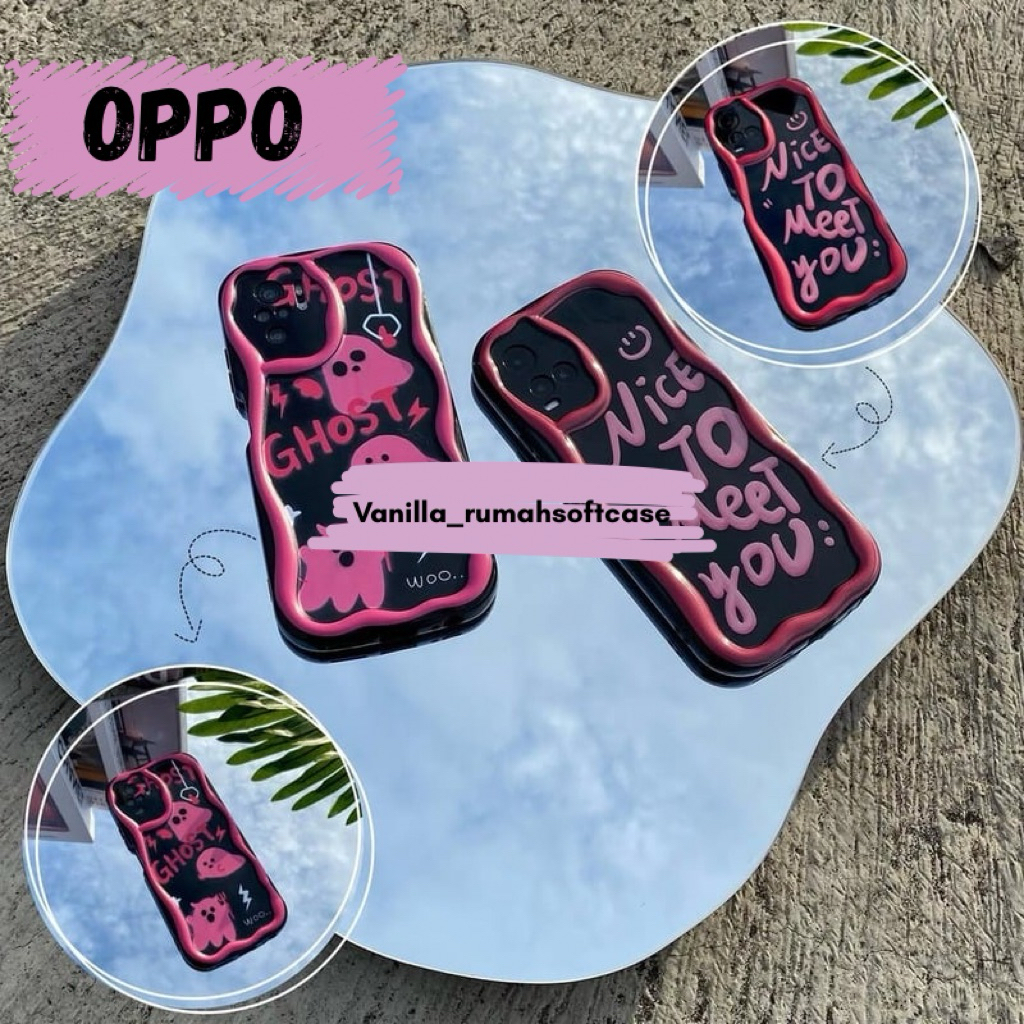 กรณีสําหรับOPPO GHOST WAVE A57 2022/A77S A15/A15S A16/A16S A54 4G A5/A9 2020 A52/A92 A5S/F9/A7/A12/A