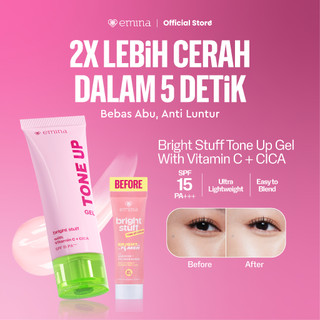 [NEW!] EMINA Tone Up Cream Gel - 2x Instan Mencerahkan Kulit, Efek Tone Up Glowing Skin, UV Protection SPF 15, No Whitecast, Tekstur Ringan, Anti Luntur, Easy to Blend, Brightening Formula, Mudah Menyerap, Cocok untuk semua jenis kulit