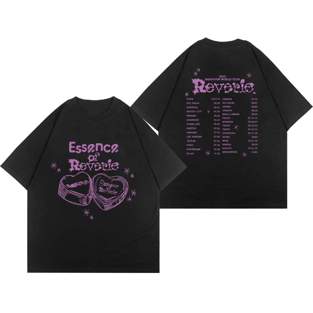 ชุดทัวร์ Fiego BAEKHYUN REVERIE | เสื้อยืดโอเวอร์ไซส์พรีเมี่ยม | เสื้อยืดโอเวอร์ไซส์