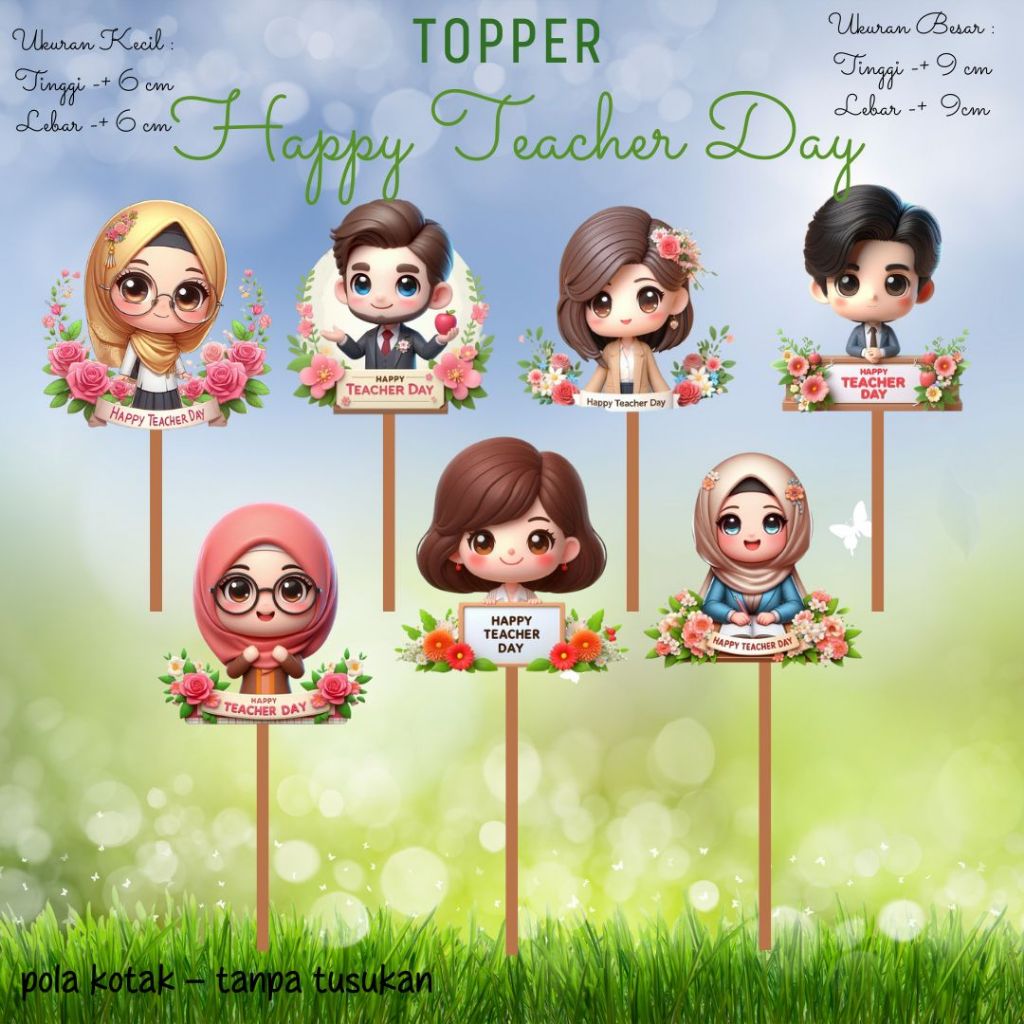 HAPPY TEACHER DAY Topper สําหรับวันครูช่อและของขวัญ / TEACHER Toppers ล่าสุด TEACHER Toppers 2025