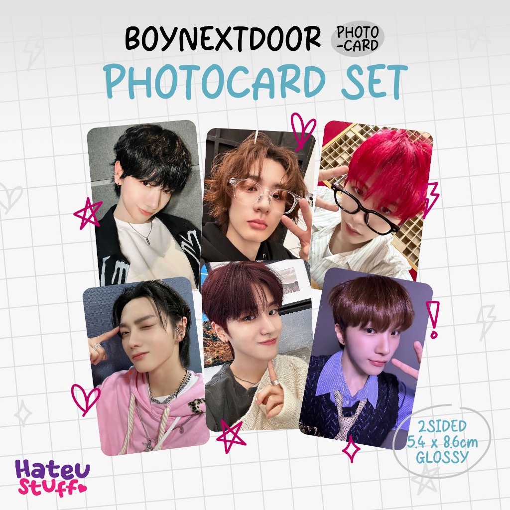 [6 ชิ้น] BOYNEXTDOOR Uniform Photocard Selca No Genre, 오ING I Love You, 19.99, How, Why, Who, VOGUE,