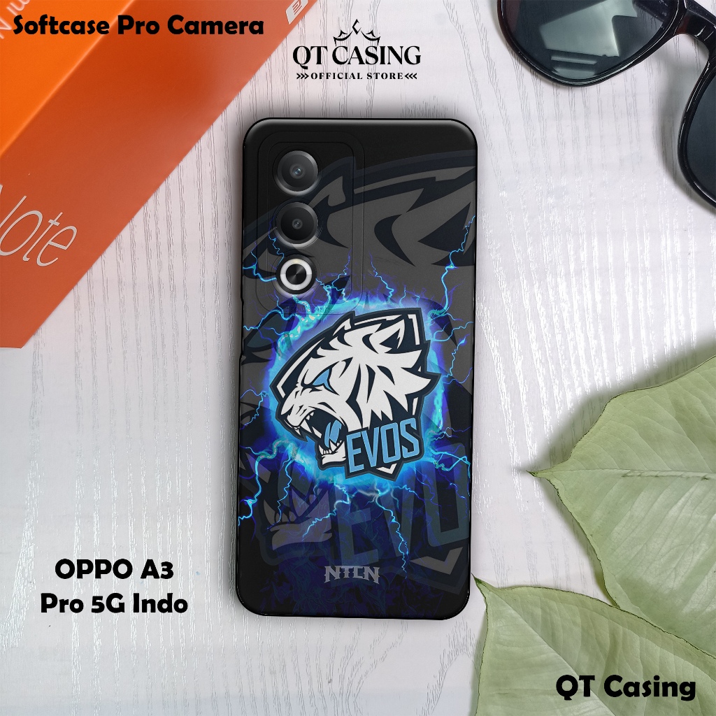 เคสสําหรับ OPPO A3 Pro Indo 5G – Ev0s Esports Motif HP Casing – Softcase Pro Camera – Clear Silicone