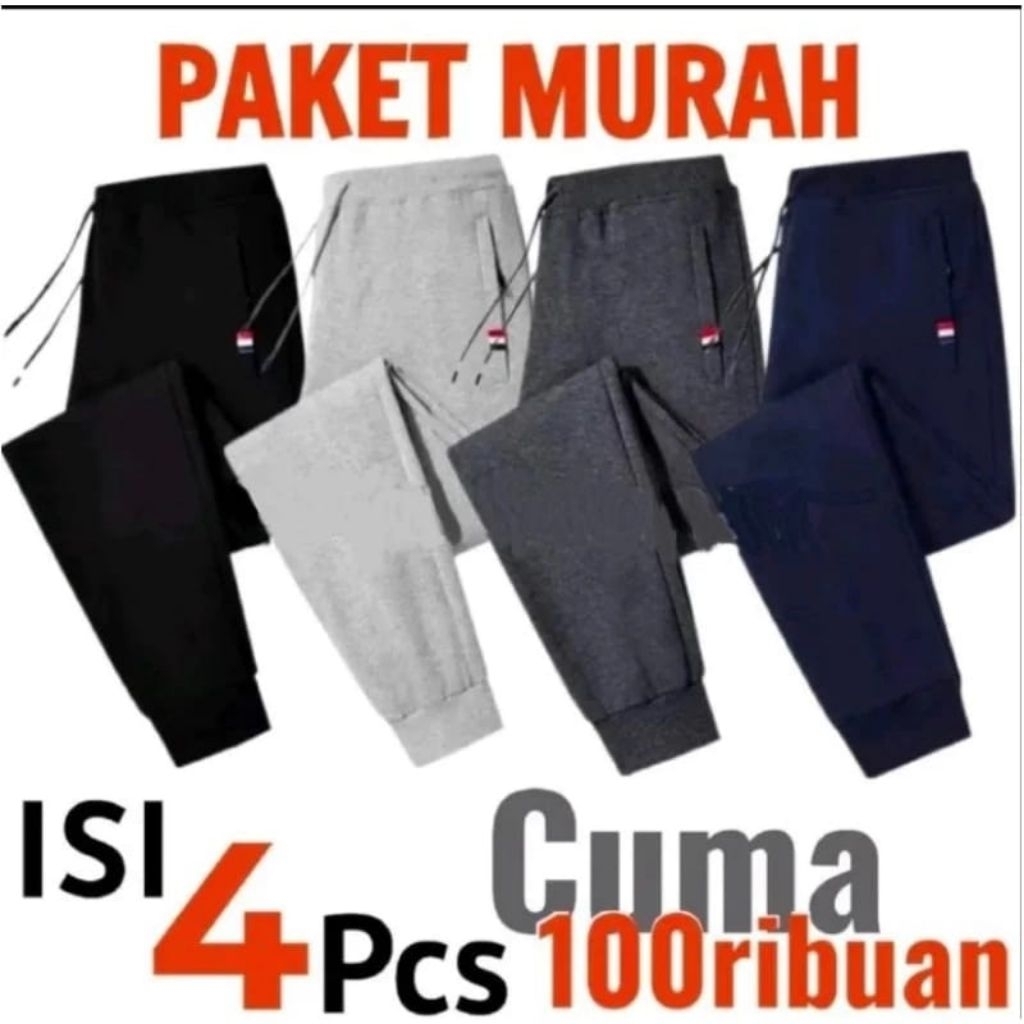 JOGGER JOGGER PANTS 4 ชิ้น 100 THOUSAND / SPORTS TRAINING PANTS / JOGGER สําหรับผู้ชายและผู้หญิง