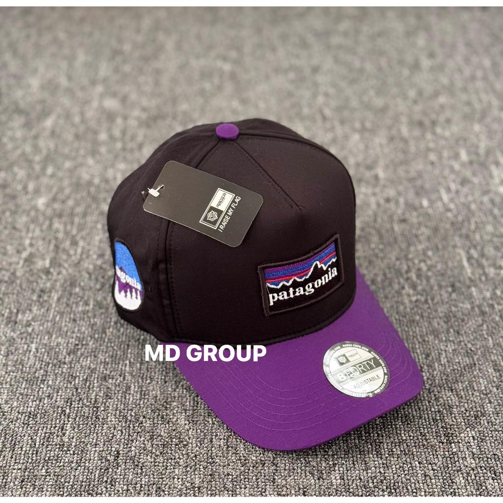 บิ๊กบอส | 777 หมวกเบสบอล Patagonia Mountain สีดํา/ม่วง 2025