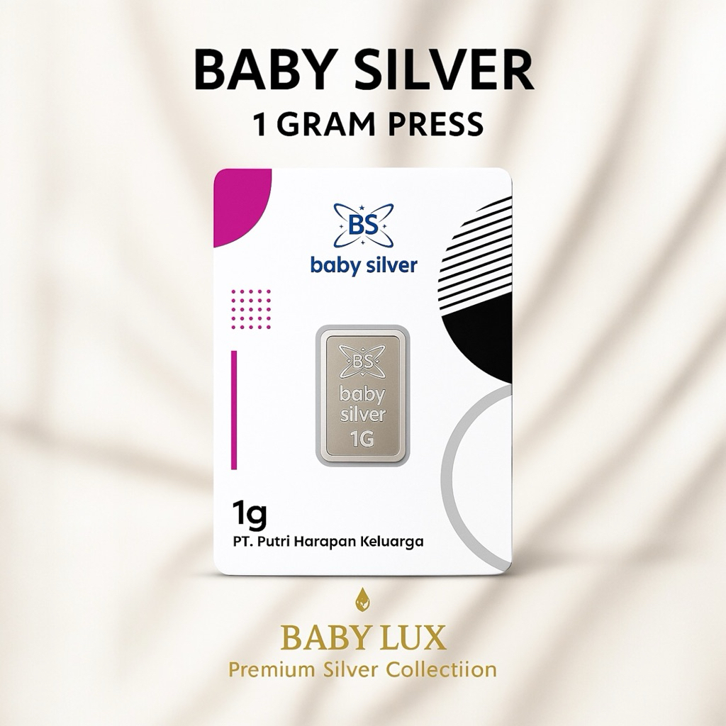 Baby Silver 1 Gram Press Pure Silver Precious Metal 999 Bars Original