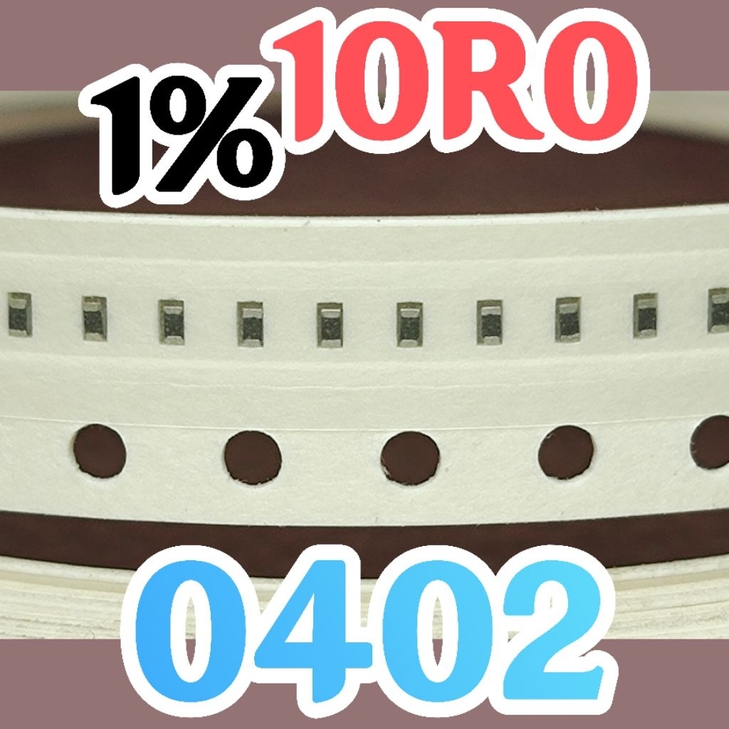 10 ชิ้น ตัวต้านทานชิป smd 10R0 100 10R 1% ขนาด 0402 1005 10ohm 10 โอห์ม
