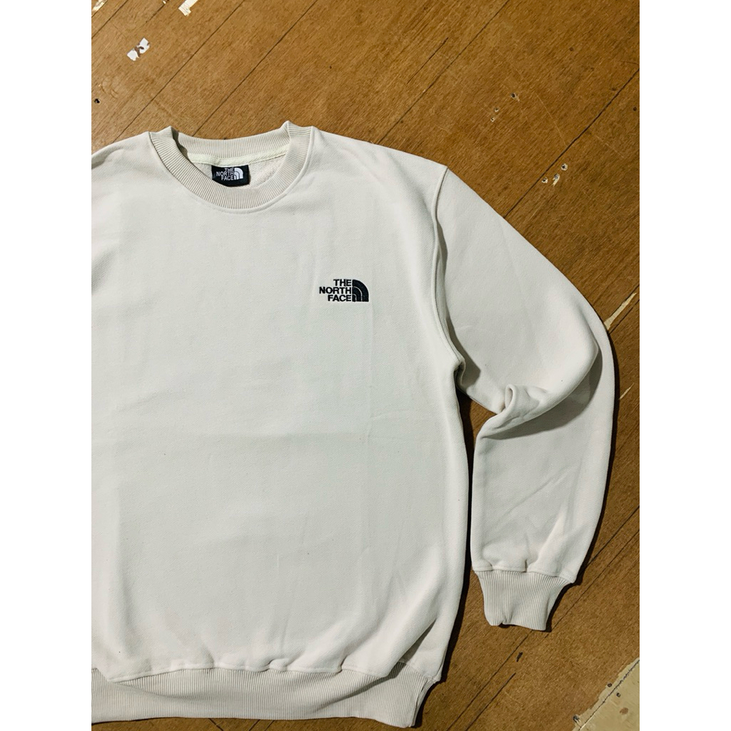 TNF Crewneck Logo หนา สีเทา Fleceee