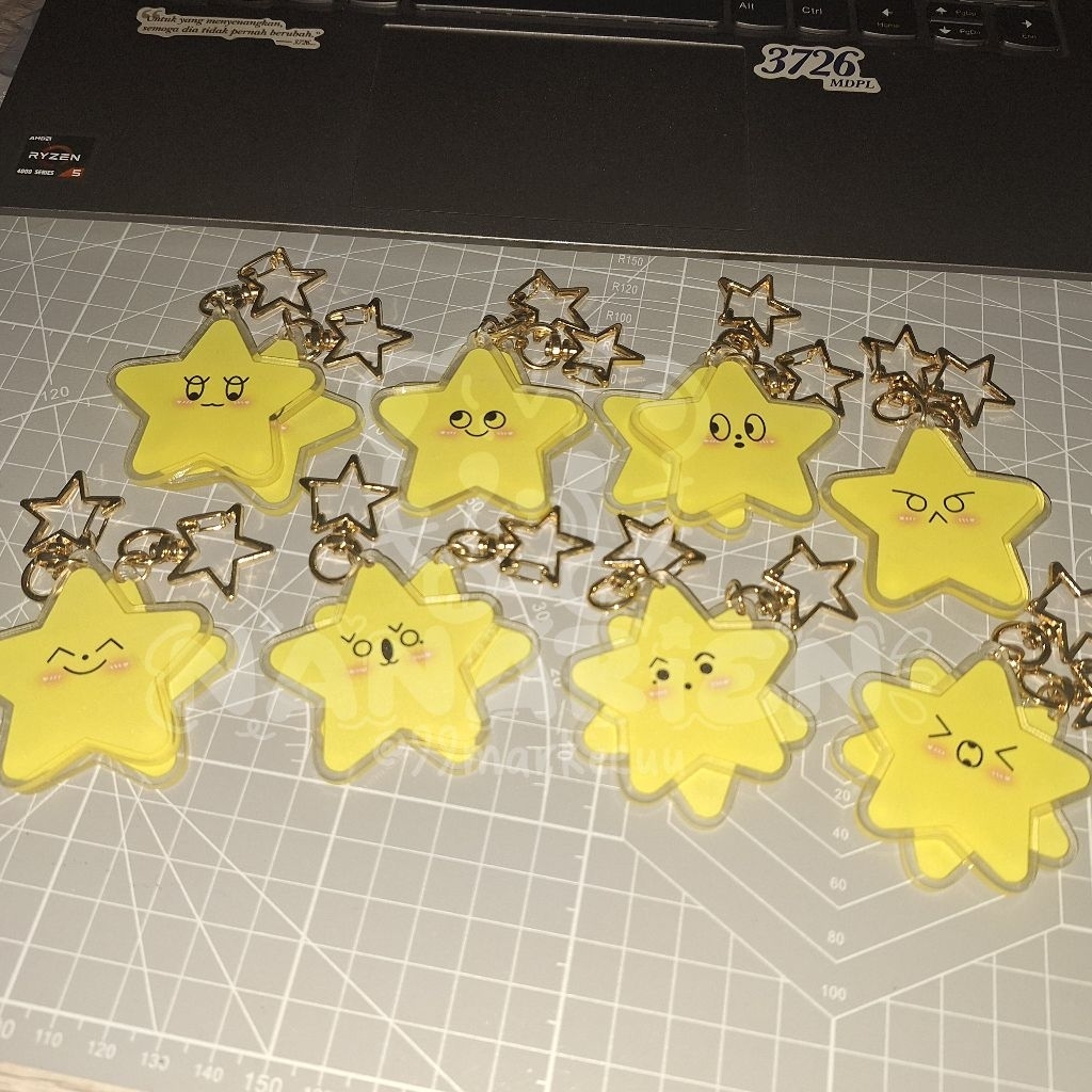 พวงกุญแจ GANTUNGAN STAR | KEYCHAIN STARFISH FANMADE NCT 127 KEYRING