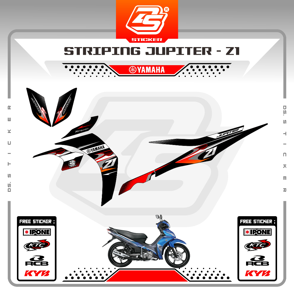 Jupiter Z1 Lagenda 115Z Jupiter RC Decal Striping Jupiter Z1 Premium Racing Sticker