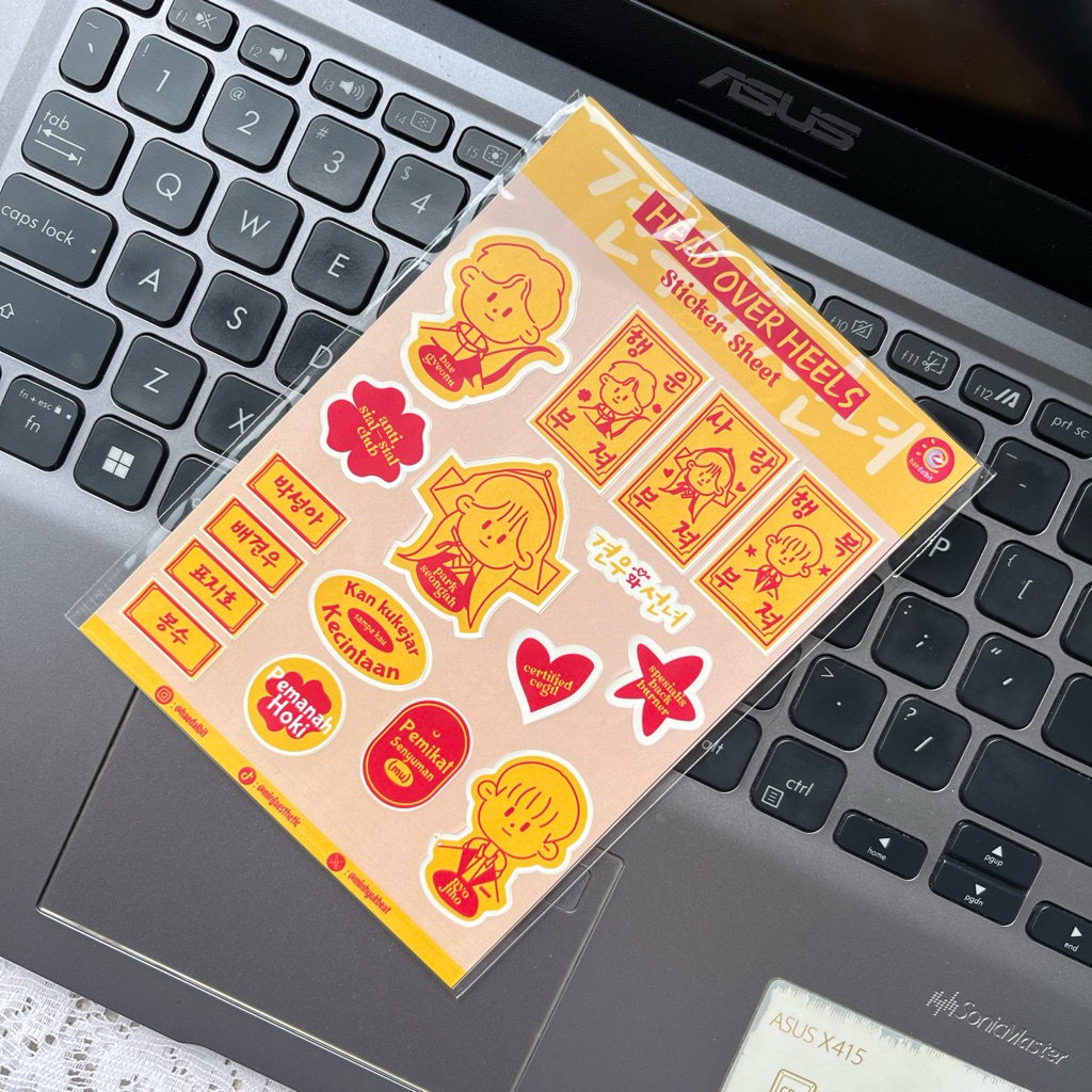 แผ่นสติ๊กเกอร์ Head Over Heels | สติ๊กเกอร์ Choo Youngwoo Cho Yihyun Cha Kangyoon