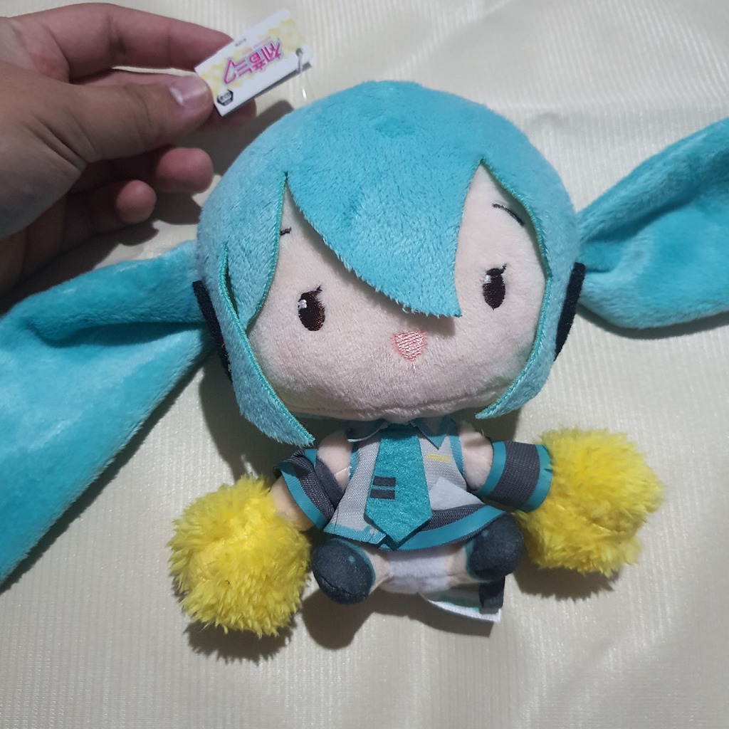 GANTUNGAN Hatsune Miku Vocaloid เชียร์ลีดเดอร์ Taito ตุ๊กตาพวงกุญแจตุ๊กตาอะนิเมะ Plushie