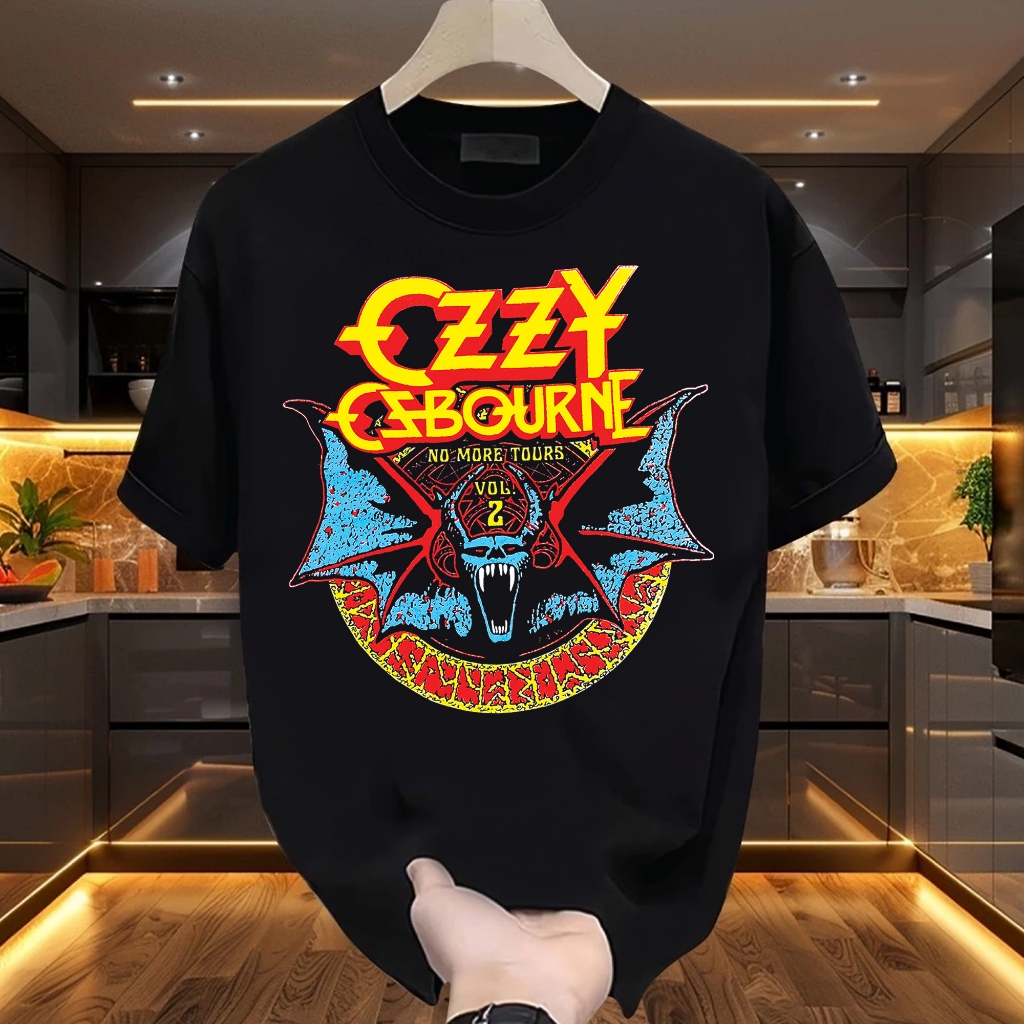 เสื้อยืด Baju Kaos Distro 24s unisex Ozzy Osbourne – Bat Circle No More Tours 2019 Vol 2