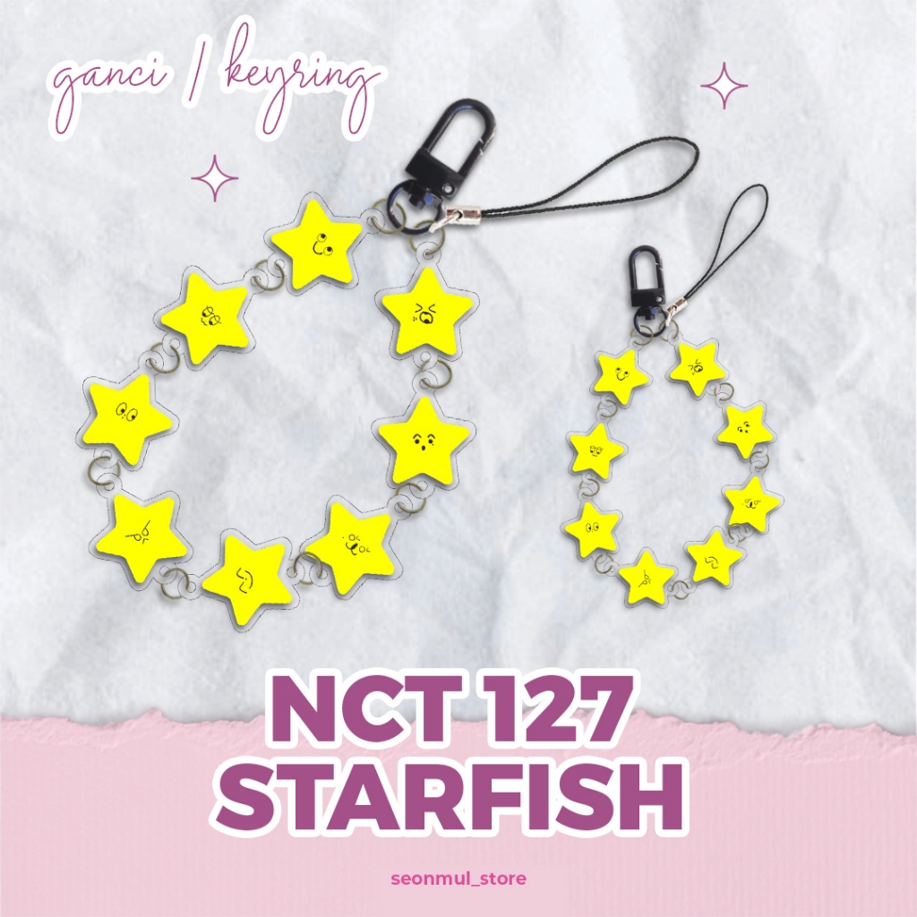 GANTUNGAN GANCI NCT127 STARFISH / MULTI CHARM KEYRING / พวงกุญแจ NCT127 STARFISH