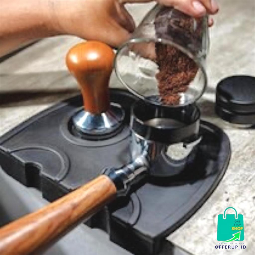 ONE TWO CUPS SILICONE HOLDER MAT TAMPER COFFEE ESPRESSO