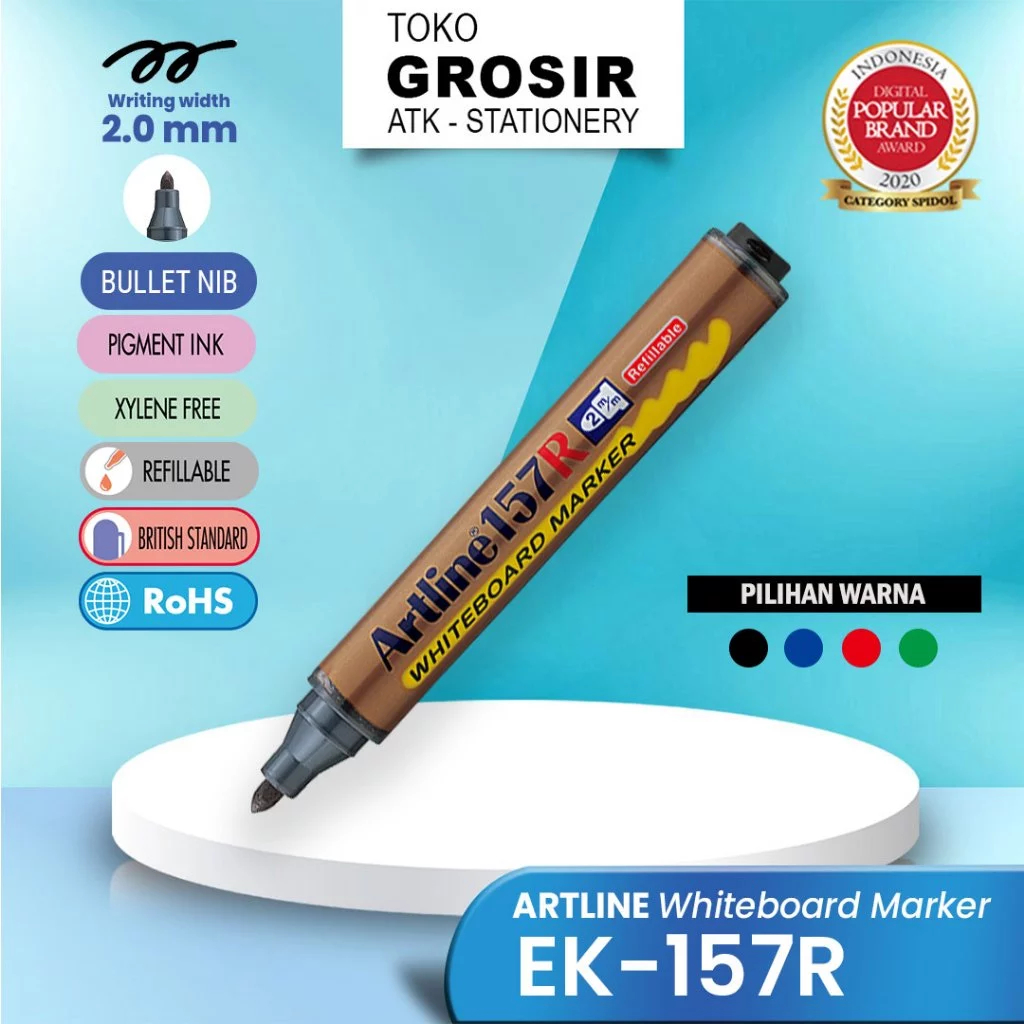 ปากกาไวท์บอร์ด Artline EK-157R 2