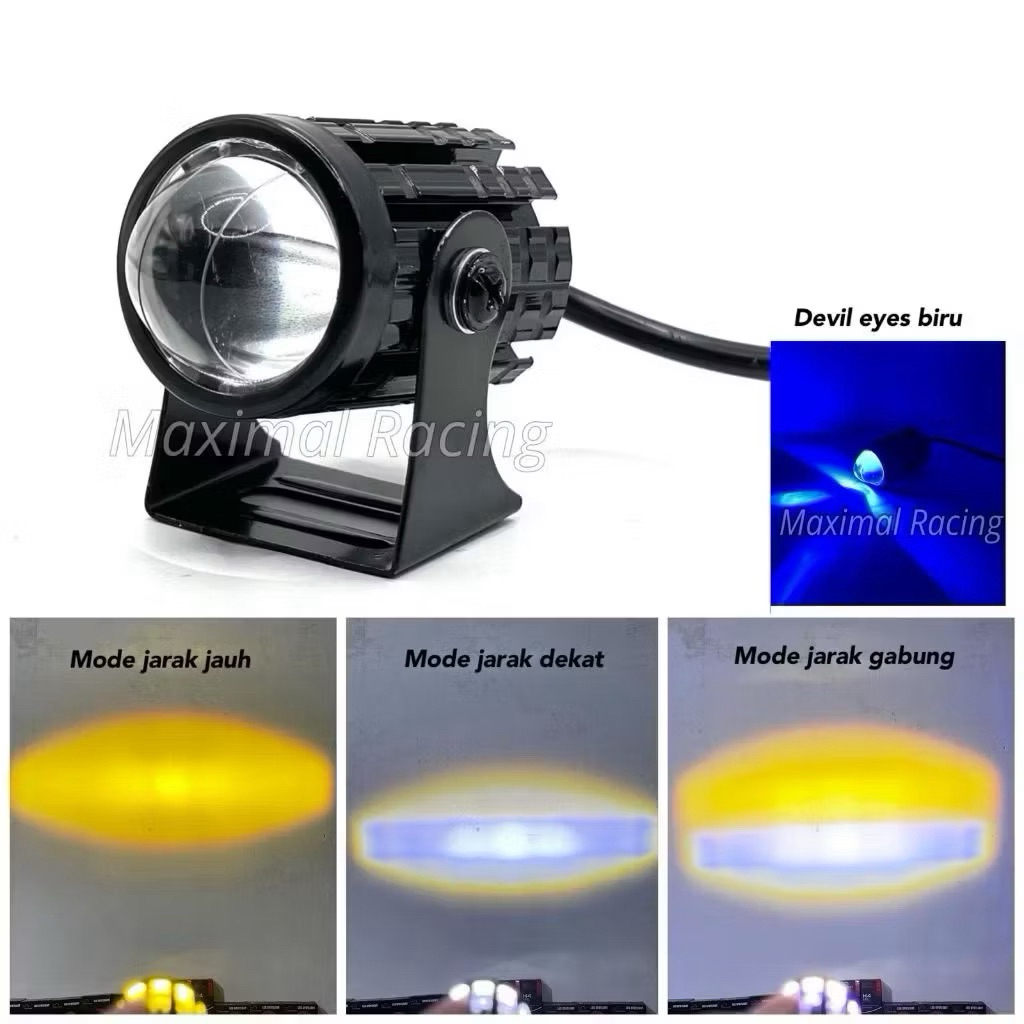 D2 Mini Led Spotlight Plus 4 โหมด Devil Light D2 Mini White Yellow Far Near