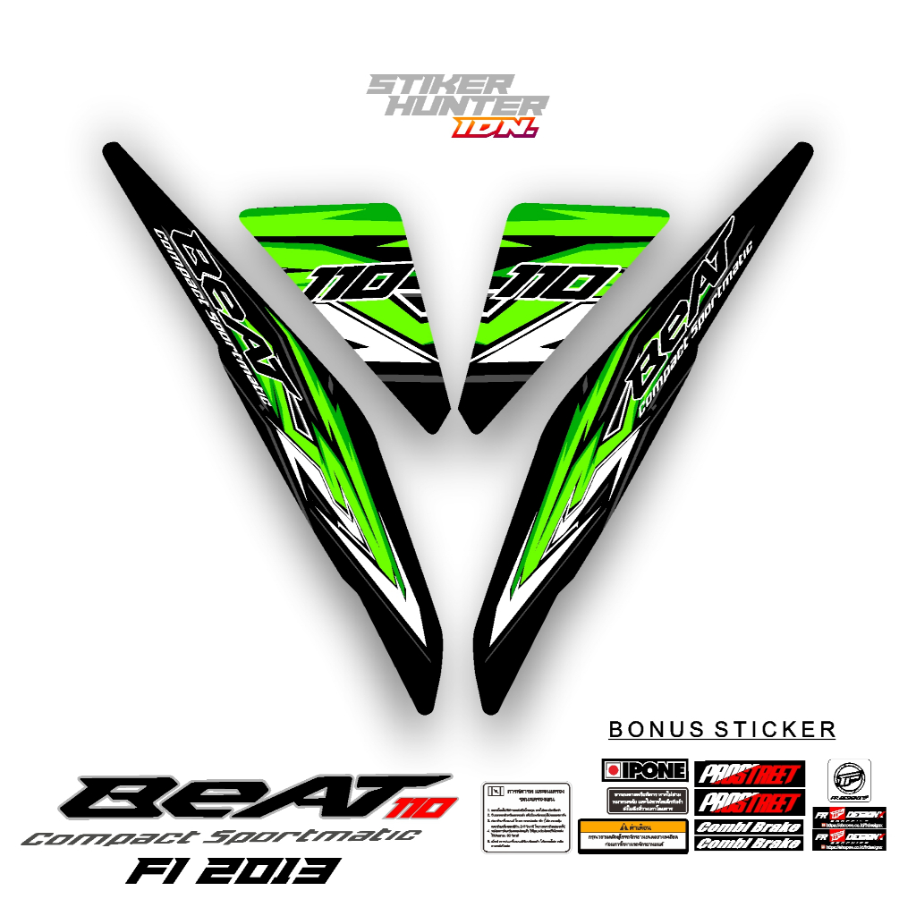 HONDA BEAT FI ESP 2013 - 2016 MTF ROAD RACE 1 DECAL สติ๊กเกอร์แถบ / สติ๊กเกอร์ HUNTER / แถบดัดแปลง