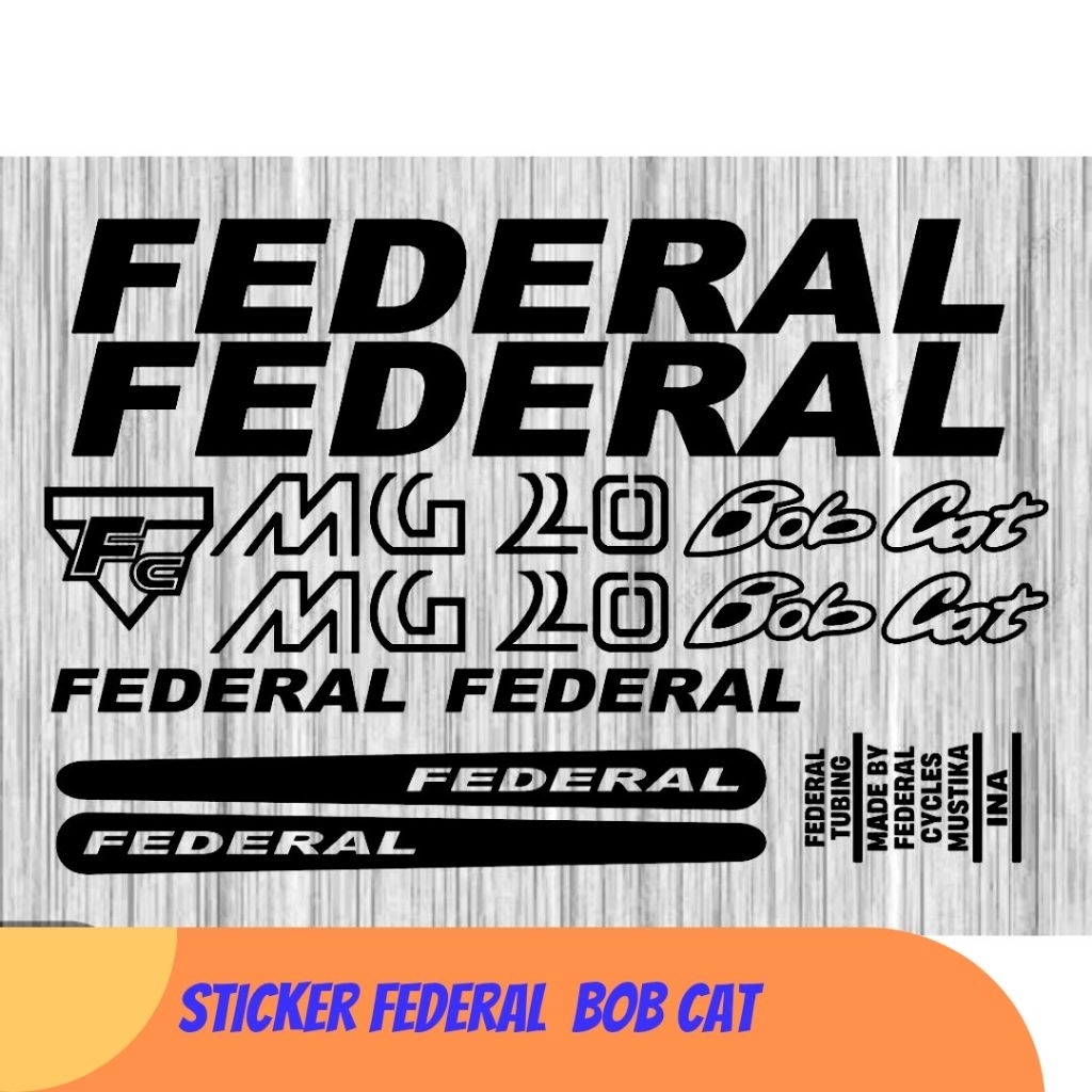 สติ๊กเกอร์บ๊อบแมว Federal ตัดจักรยาน Federal