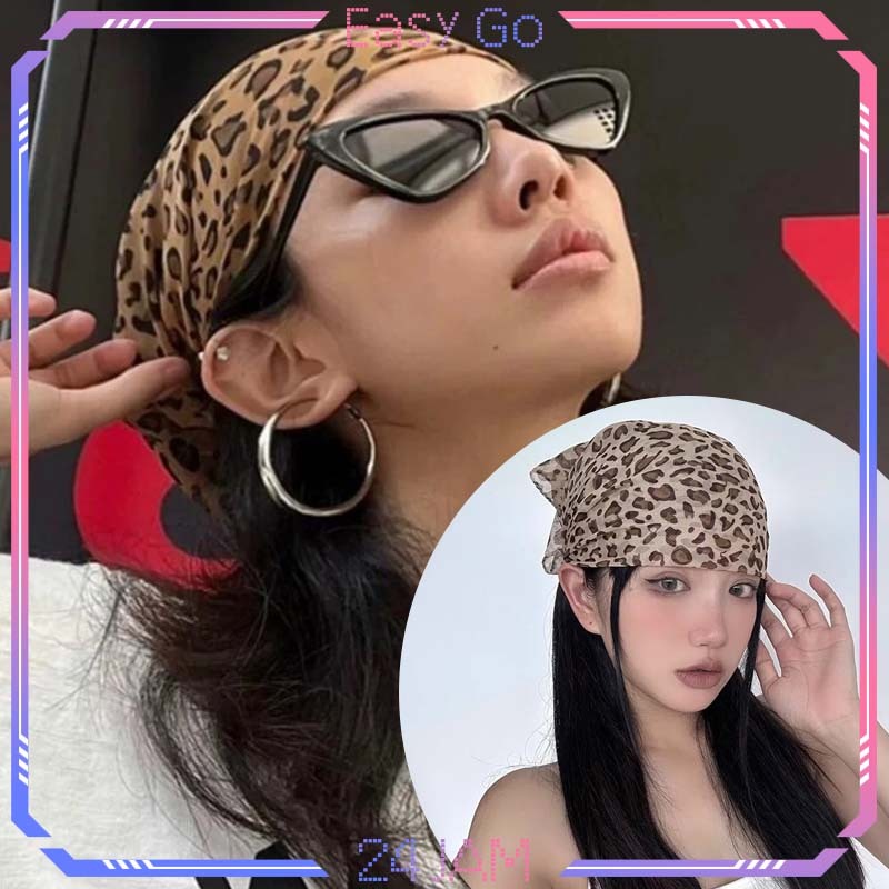 Pashmina Leopard Bandana ผ้าพันคอเสือดาว Leopard Neckerchiefs Leopard