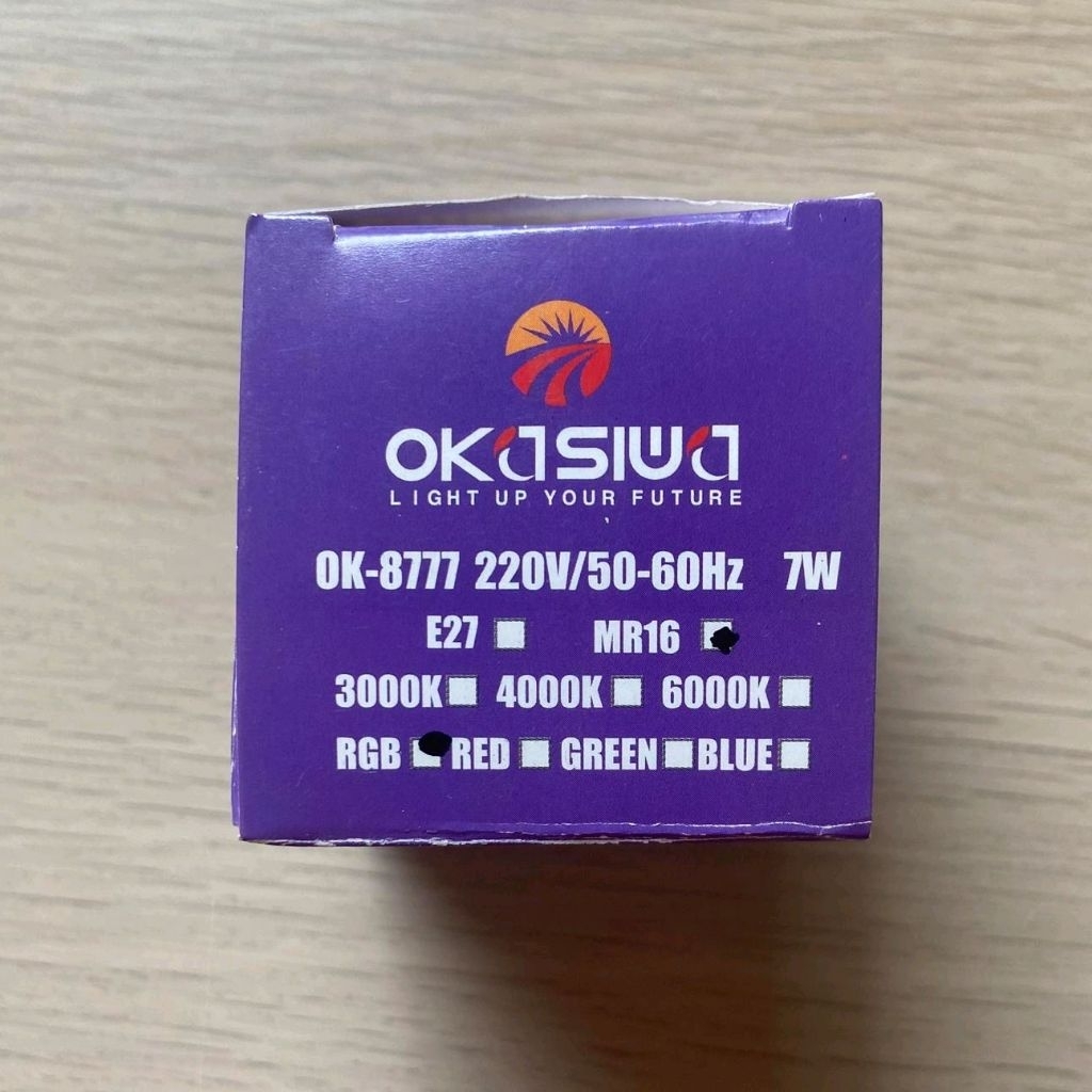 OKAIWA HALOGEN LAMP MR 16 RGB 7 W OK -8777