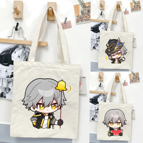 [Premium] Tote Bag Honkai Star Rail Caelus Chibi School College Tote Bag