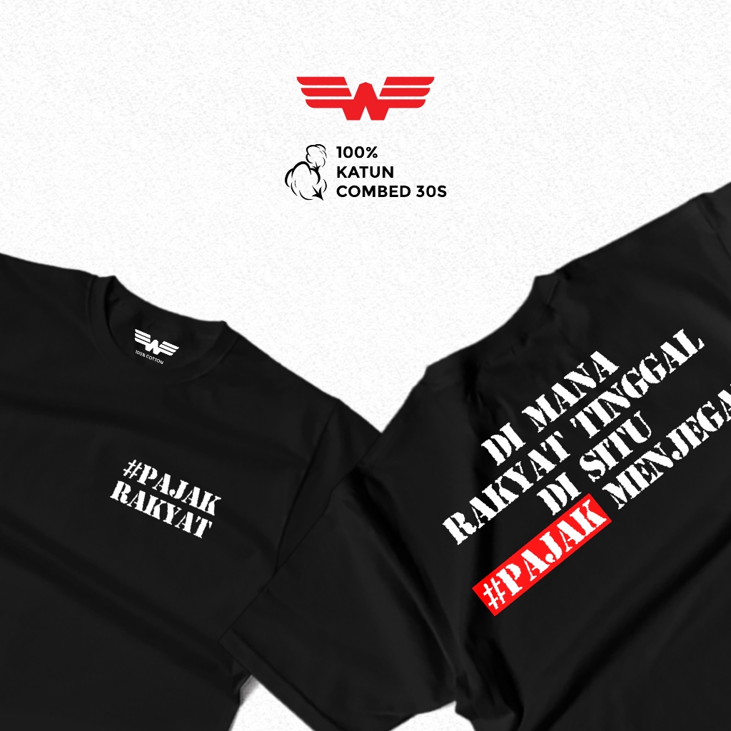 PAJAK RASYAT Distro เสื้อยืดผู้ชาย - เสื้อยืด Folklore / เสื้อยืดผู้ใหญ่ / Cotton Combed 30s KAOS WA