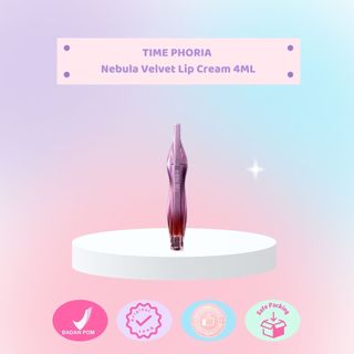 TIME PHORIA Nebula Velvet Lip Cream 4ML - Lip Cream Waterproof Tahan Lama Blurring Effect Lip Stain
