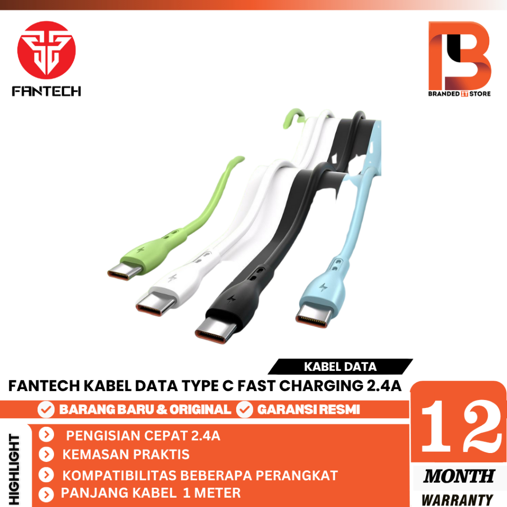 FANTECH PL102C PRIMELINK TYPE C FAST CHARGING 2.4A DATA Cable