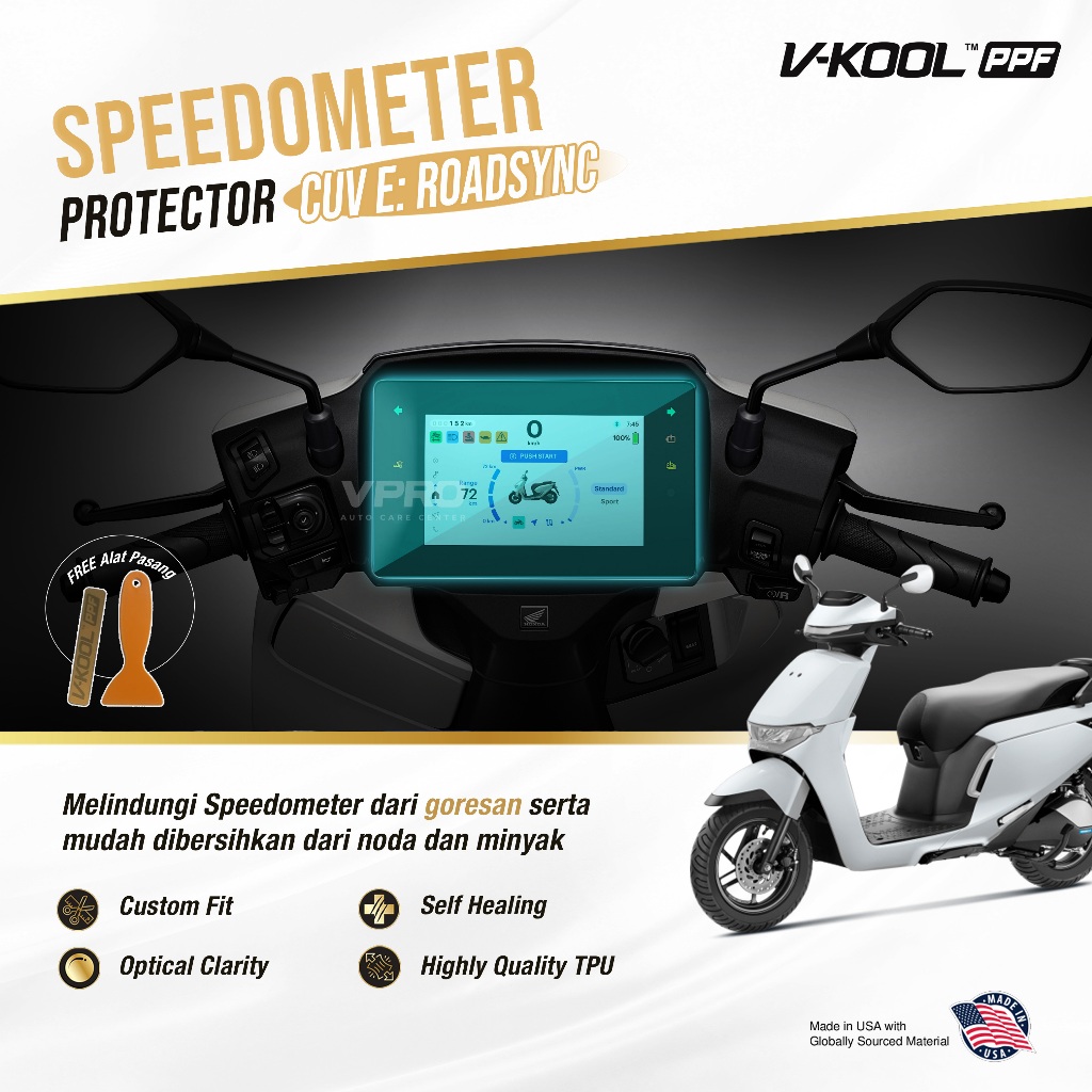 VKOOL PPF มอเตอร์วัดความเร็ว HONDA CUV E: ROADSYNC / มอเตอร์กันรอยขีดข่วน