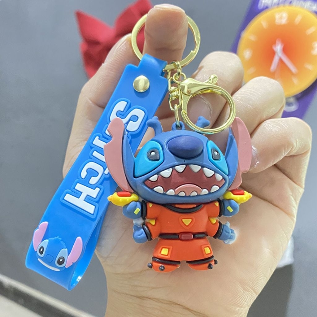GANTUNGAN Ganci Disney Stitch Experiment626 พวงกุญแจลายคาร์บอนฮาวาย