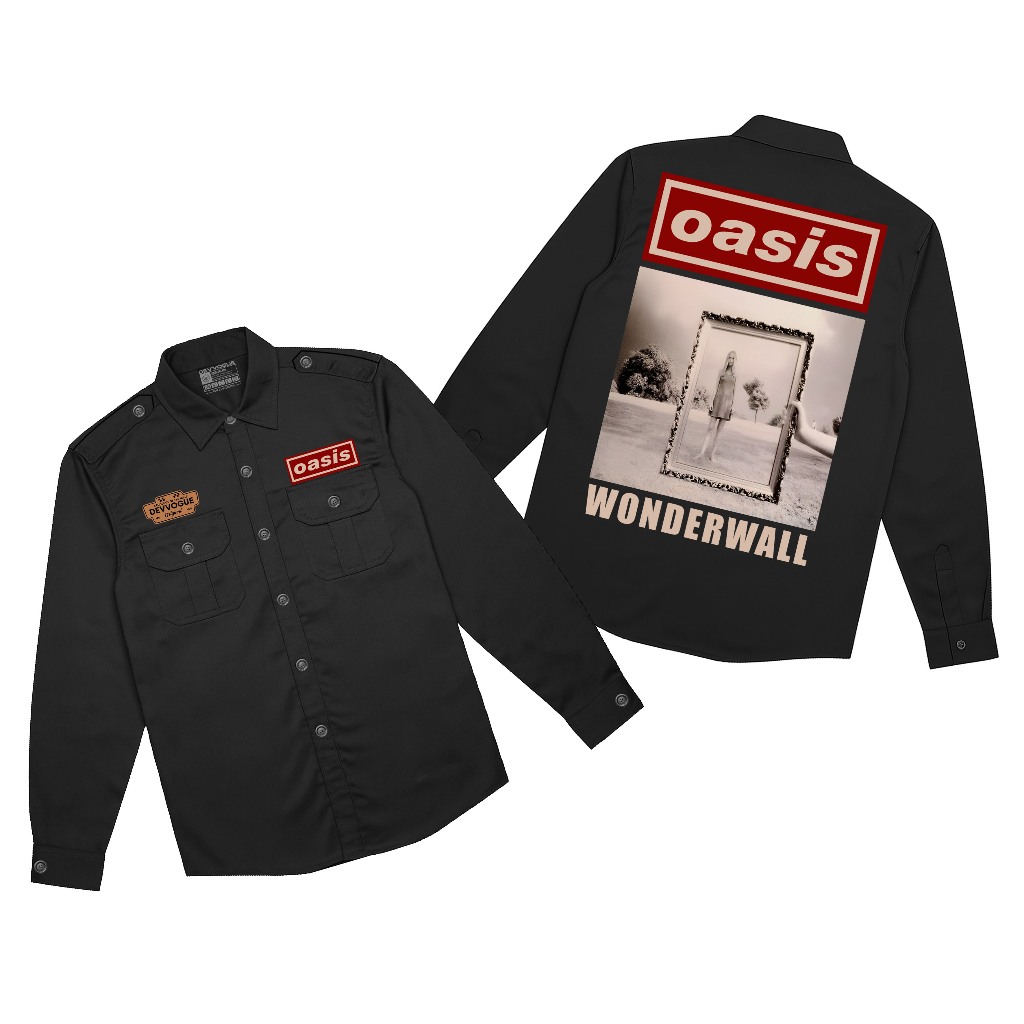 Devvogue Mens Workshirt Oasis Wonderwall Pdh Long Sleeve American Drill Material