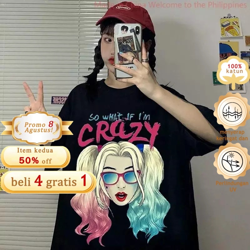 เสื้อยืดผู้หญิง KATUN Harley Quinn Marvel - วัสดุผ้าฝ้ายทรงหลวม ✔