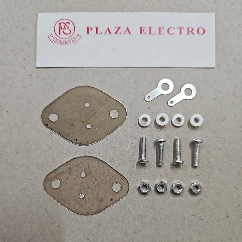 MIKA MICA ISOLATOR TRANSISTOR JENGKOL COMPLETE SET MJ2955 2N3055 2955 3055