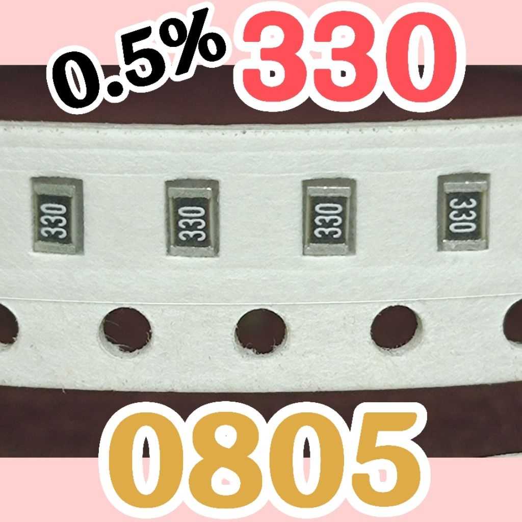 10 ชิ้น ตัวต้านทานชิป smd 330 33R0 ±0.5% ขนาด 2012 0805 33ohm 33 โอห์ม