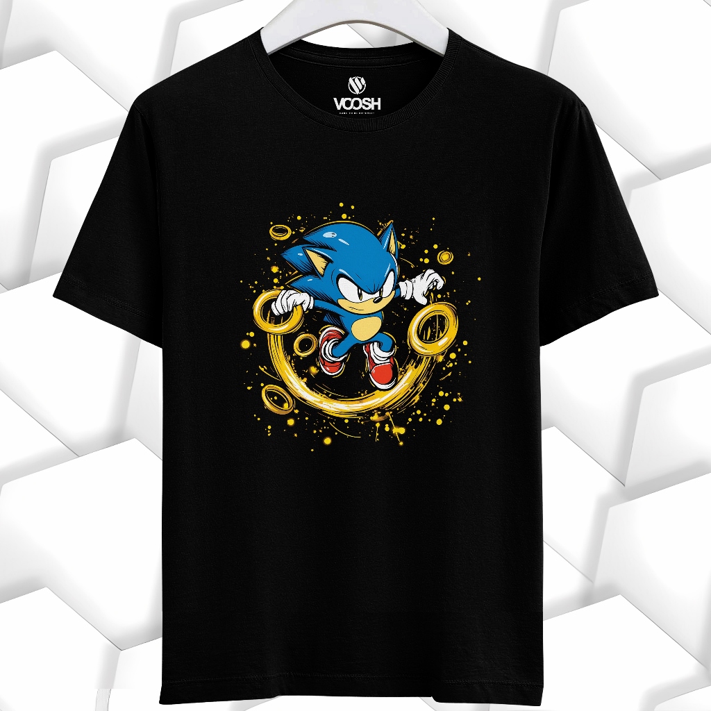 VOOSHI OFFICIAL - เสื้อยืด 3D SONIC Premium Distro ดั้งเดิม - GM44